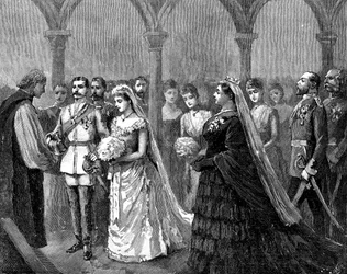 Bröllop mellan prinsessan Beatrice och prins Henrik av Battenberg, 23 juli 1885, 1900