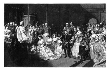 Bröllop mellan prinsessan kungliga och kejsar Fredrik III, 25 januari 1858, c1888
