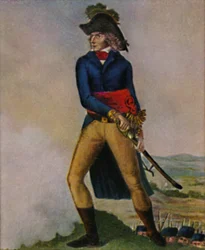 Marskalk Bernadotte 1763-1844. Gravyr efter teckning av Hilaire Le Dru, 1934.