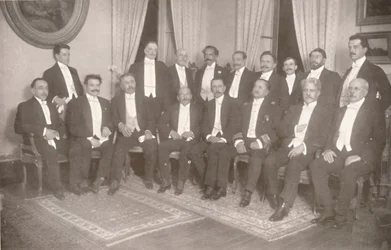 Marskalk Hermes da Fonseca med sina statssekreterare och rådgivare, 1914