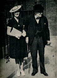 Mary Churchill och hennes far, c1945.