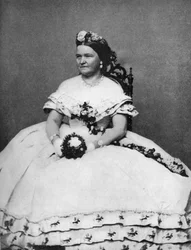 Mary Todd Lincoln, fru till president Abraham Lincoln, c1860-talet, 1908