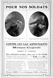Gasmaskreklam, 1915
