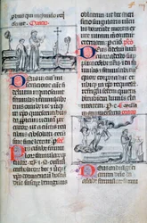 Mässa för de begravda på en kyrkogård och jubileumsmässa för de dödas själar, 1300-talet