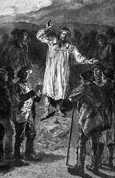 Möte för jordbruksarbetare i Wootton Bassett, Wiltshire, c1800-talet, 1900