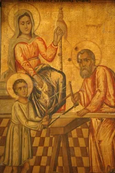 Melkitikon: Jesus arbetar med sin far, Nasaret, Israel