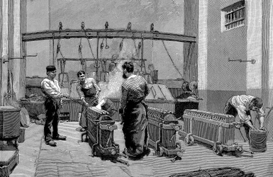 Smälthus vid myntverket i Paris, 1892