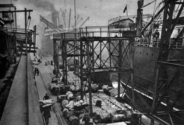 Handelsfartyg i Royal Albert Dock, London, 1926-1927