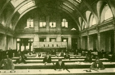 Herrarna Harland & Wolffs ritkontor, Belfast, c1930.