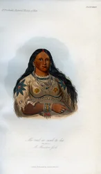 Mi-neek-ee-sank-te-ka, The Mink, A Mandan Girl, 1848
