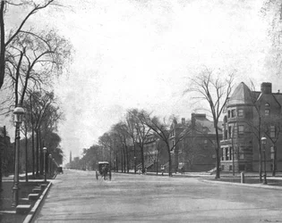 Michigan Avenue, blickar söderut, Chicago, Illinois, USA, c1900.