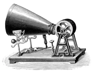 Fonautograf från mitten av 1800-talet, c1880