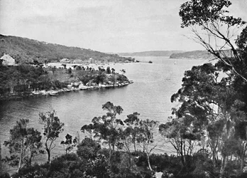 Middle Harbour, från Spit Road, c1900.
