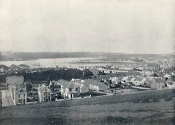 Milford Haven - Översikt över staden och hamnen, 1895