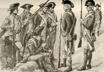 Militära uniformer i Amerika, c1770, 1937.