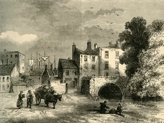 Mill Pond Bridge, 1826, c1878.