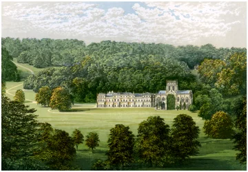 Milton Abbey, Dorset, hem för baron Hambro, c1880