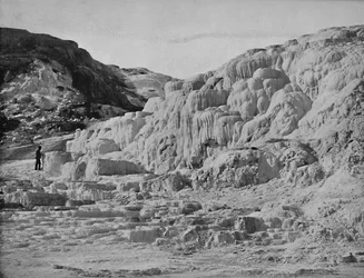 Minerva Terrace, Yellowstone Park, c1897.