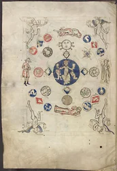 Miniatyr Annus från Liber Scivias av Hildegard av Bingen, ca 1220
