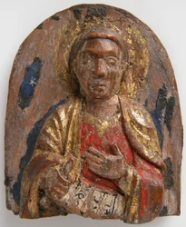 Miniatyrrelief av hebreiske profeten Daniel med rulla, tyska, 1200-1225.