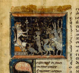 Miniatyr från Le Roman de Renart, 1200-talet.