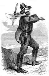 Gruvprospektör i de kaliforniska guldfälten, 1853