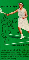 Miss N. M. Lyle - Backhand Drive, c1935.