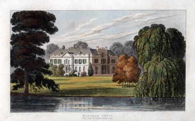 Mitcham Grove, Surrey, säte för Henry Hoare, c1827