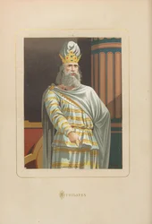 Mithridates. Ur: Berömda män och kvinnor genom tiderna av Juan Landa, 1875-1877.