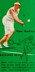 Mme. Mathieu - Backhand Drive, c1935.
