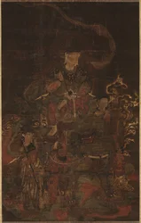 Monju och skötare, 1200-tal.