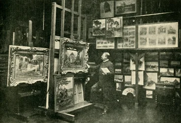 Monsieur Detaille i sin studio, 1900.