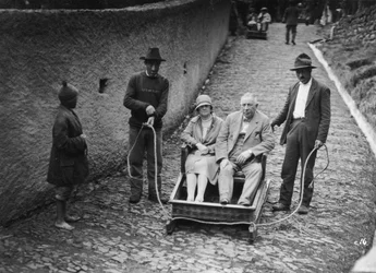 Monte släde, Madeira, Portugal, c1920-c1930s