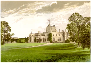Moreton Hall, Cheshire, hem för familjen Ackers, c1880