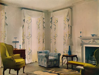Morgonrum i Mr Vesteys hus på Templewood Avenue 9, Hampstead, London, 1932