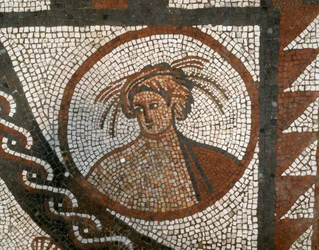 Mosaikgolv, Lullingstone Roman Villa, Eynsford, Kent, c1980-c2017
