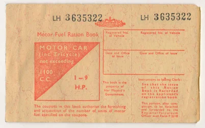 Motorbränsleransoneringsbok, c1973