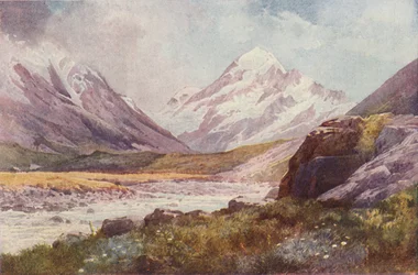 Mount Cook, Nya Zeeland, 1923.