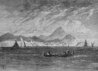 Mount Pernathia och New Navarino, c1880