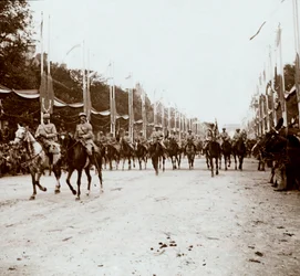 Beridna officerare, segerparad, Paris, Frankrike, c1918-c1919