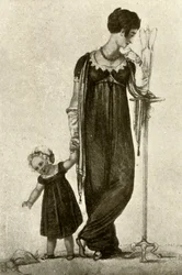 Mors och barns sorgklänning, 1809, 1937.
