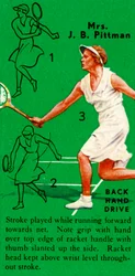 Mrs. J. B. Pittman - Backhand Drive, c1935.