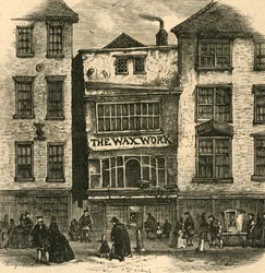 Mrs. Salmons Waxwork, Fleet Street - Palace of Henry VIII. och kardinal Wolsey, 1897.