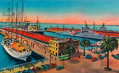Kommunala bryggor. San Diego, Kalifornien, c1941