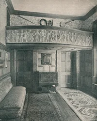 Musikgalleri med skulptur, c1893.