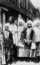 Muslimsk folk från bergsstammen, Chakrata, Indien, 1917