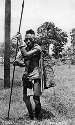 Naga man, Indien, 1900-talet