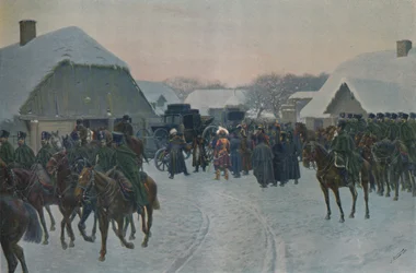Napoleon lämnar den franska armén vid Smorgoni, 1812, 1896.