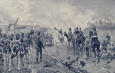 Napoleon och det gamla gardet före Waterloo, 1815, 1896