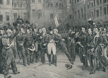Napoleons farväl till det kejserliga gardet i Fontainebleau, 20 april 1814, 1896